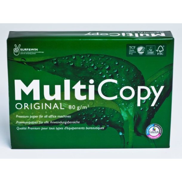 Kopipapir Multicopy A4 80 g/m2 500 ark