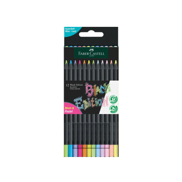 Faber Castell Black Edition neon/pastel farver 12 ass.