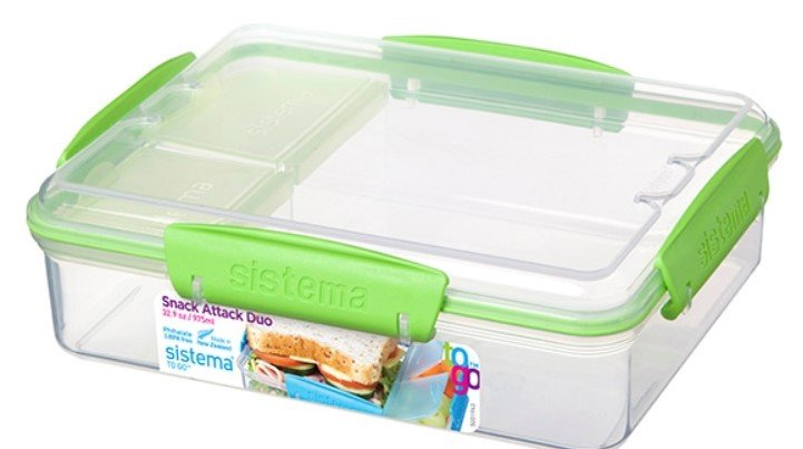 Sistema Snack Attack Duo To Go Lunch Box Sandwhich Container