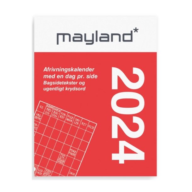 Mayland Broderikalender m/split og bagsidetekst 2024