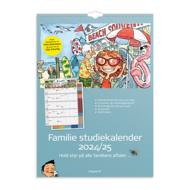 Mayland Studie Familiekalender Otto Dickmeiss &amp; Lilja Scherfig A3 2024/2025