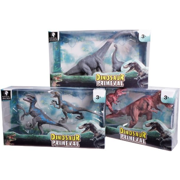 Animal Universe 2 Stk Dinosaur i forskellige strrelser. (Slges Assorteret ) fs i 3 varianter.