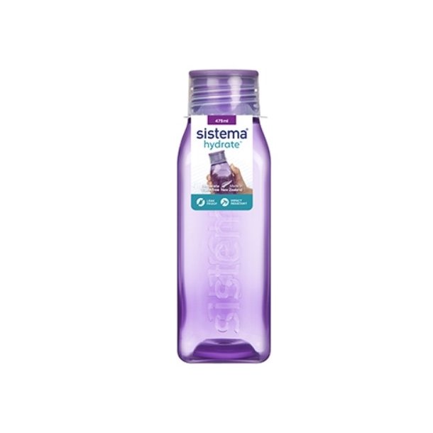 Sistema Drikkeflaske Square bottle 475 ml - lilla