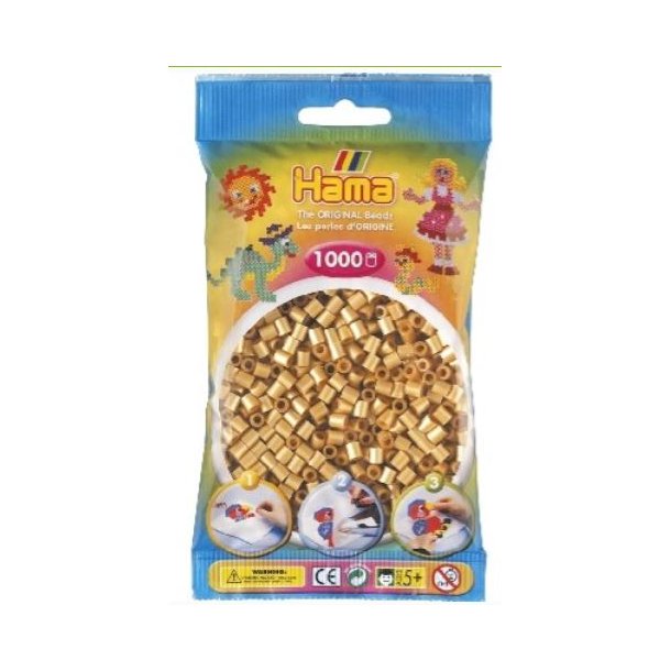 Hama perler Midi 1000 stk. 207-61 guld (special perler)